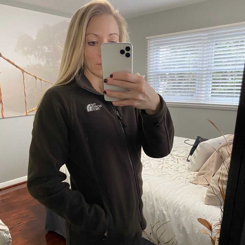 Brown Medium North Face Fleece Jacket